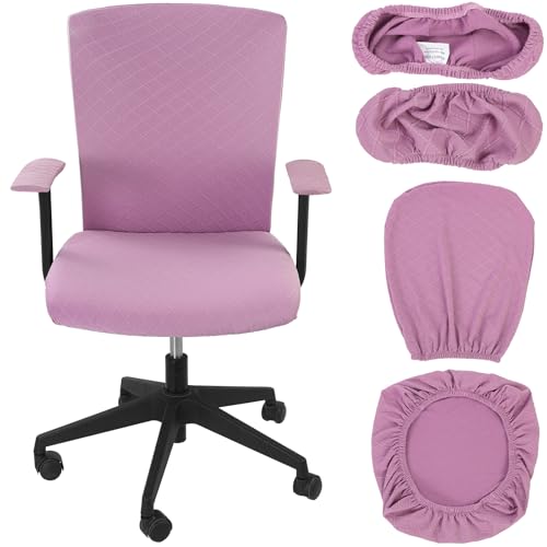 Tallew Tallew 4 Pcs Office Chair Covers Set Computer Universal Protective Stretchable Chair Seat Covers Desk Chair Armrest  - Image 2