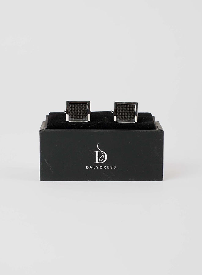 Dalydress Men Cuff-Link S Black/Silver - Image 1