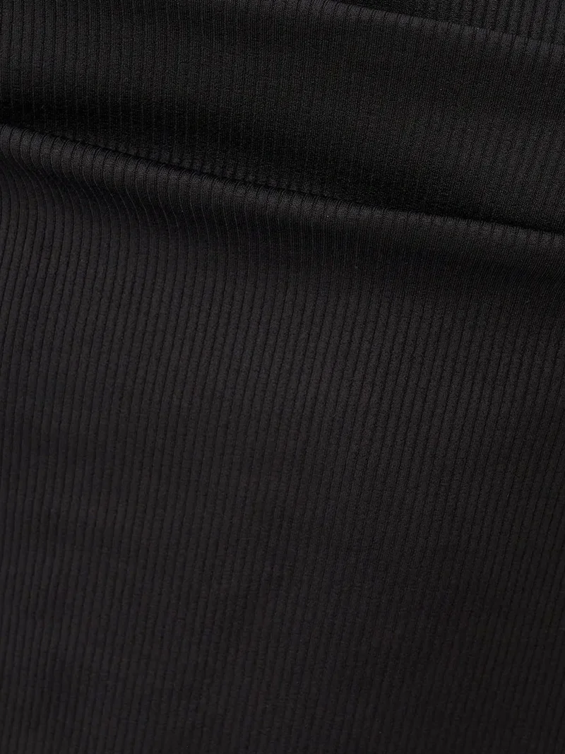 HICCUP Black Ruched Square-Neck Mini Dress for Women | Best Price UAE
