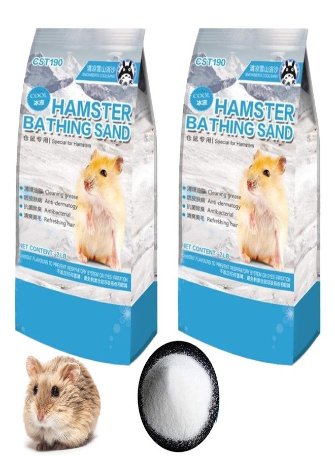 Hamiledyi Hamster Bathing Sand 4 LB Gerbil Powder Grooming Sand for Tiny Friends Farm Chinchilla Dust Bath Potty Litter Sand - Image 1