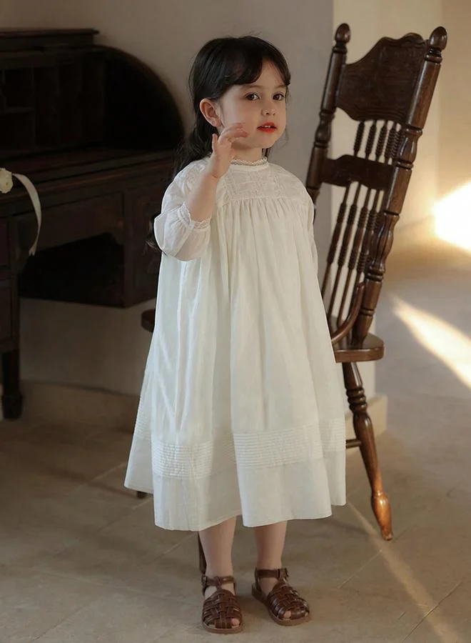 Take Two  Girls White Cotton Embroidered Dress for Women | Best Price UAE