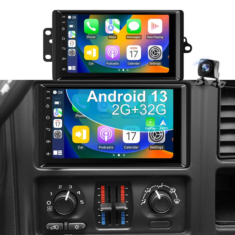 iCarSEPTON 5GWiFi6 Upgrade Radio for Chevrolet Chevy Silverado 1500 20032006 Tahoe GMC Sierra 1500 20032006 Yukon 20042006 Colorado Avalanche Savana Stereo Touchscreen 7 CarPlay Android Auto GPS Camera FM - Image 2