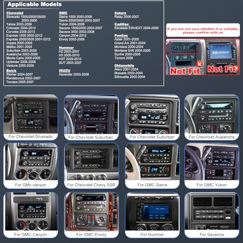 iCarSEPTON 5GWiFi6 Upgrade Radio for Chevrolet Chevy Silverado 1500 20032006 Tahoe GMC Sierra 1500 20032006 Yukon 20042006 Colorado Avalanche Savana Stereo Touchscreen 7 CarPlay Android Auto GPS Camera FM - Image 3