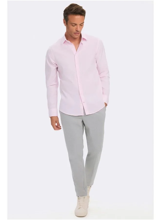 جون June Exclusive Men Slim Fit Shirt Light Pink