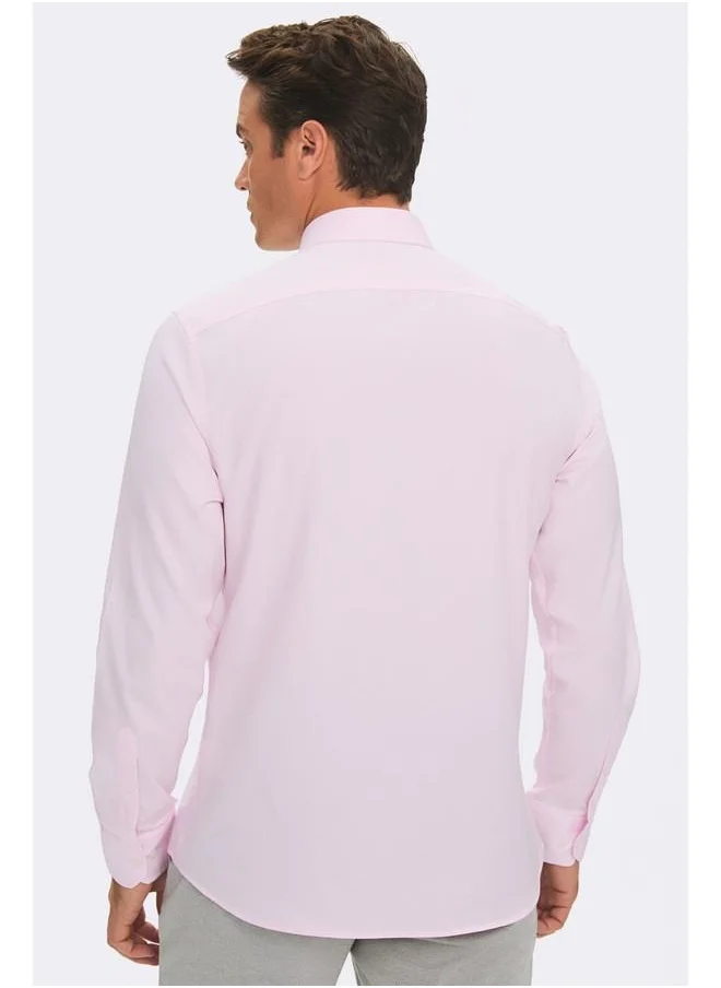 جون June Exclusive Men Slim Fit Shirt Light Pink