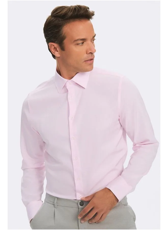 جون June Exclusive Men Slim Fit Shirt Light Pink