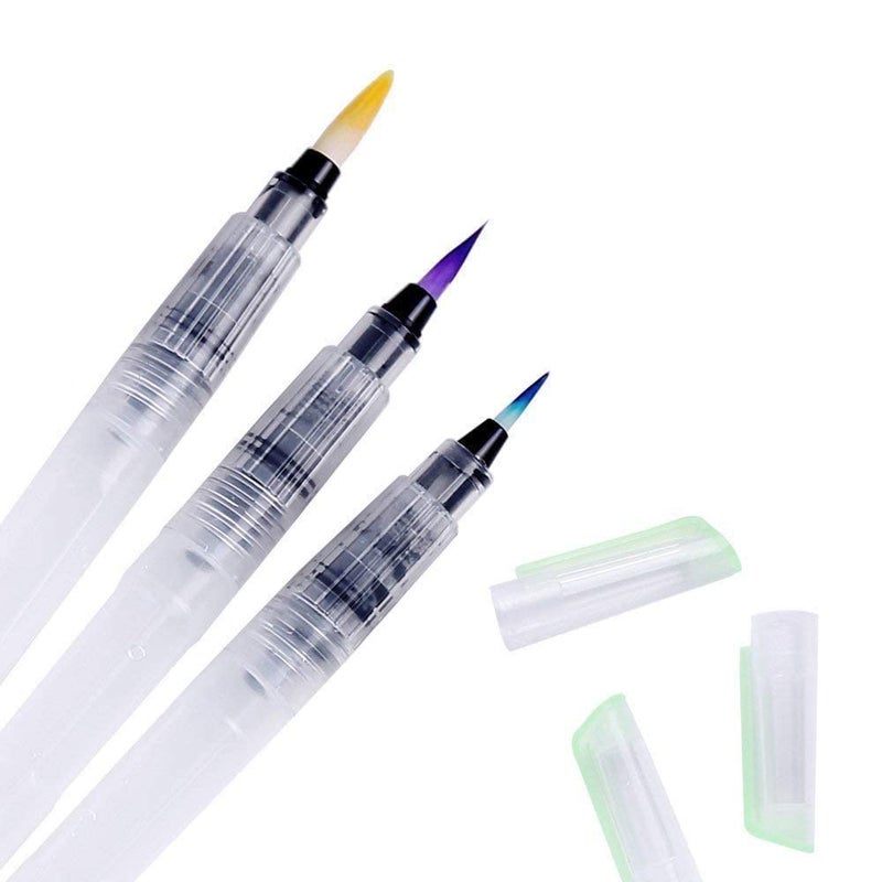 kreni Kreni Watercolour Brush Pens Set of 3 Water Soluble Colored Pencils WaterColour Markers - Image 4