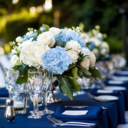 Coferset 4pcs Baby Blue Lifelike Hydrangea Artificial Flowers 22inch Real Touch Faux Hydrangea Flower Stem for Home Party Wedding Floral Filler Arrangements Ceterpieces Bouquets - Image 3
