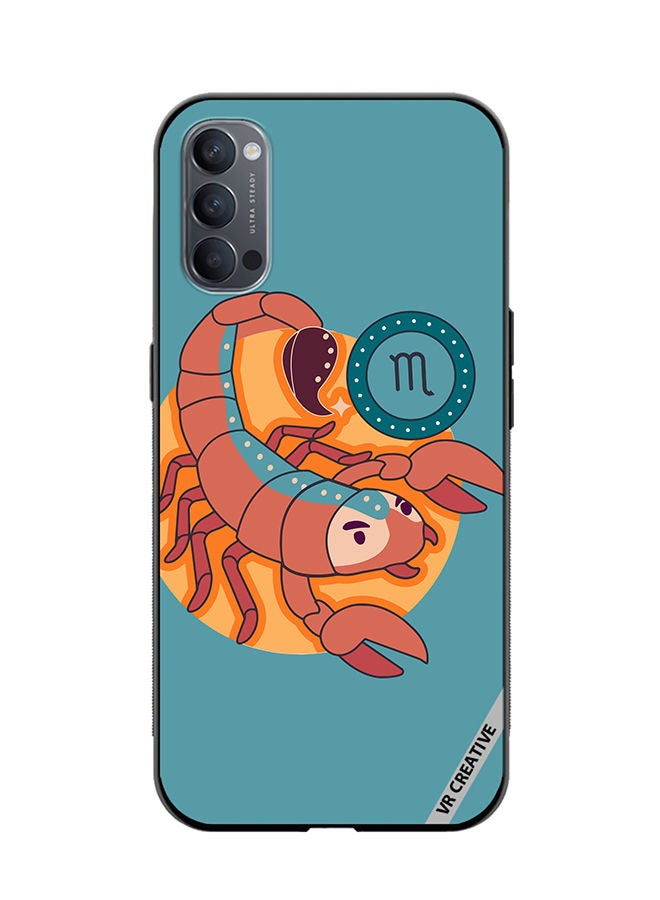 VR CREATIVE Protective Case Cover For Oppo Reno4 Pro 5G The Scorpion Zodiac Signs Design Multicolour - Image 1