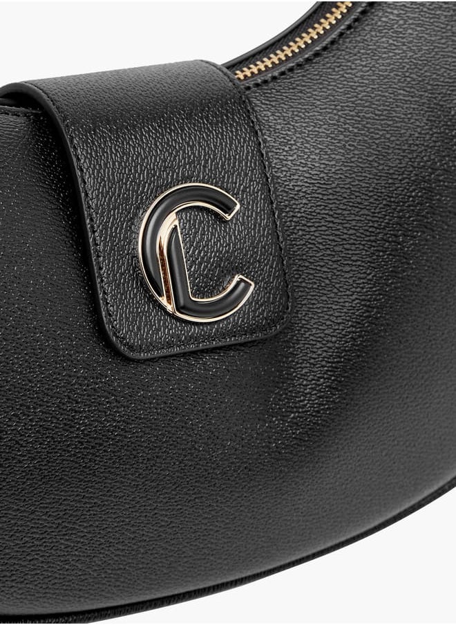 Le Confort Women Monogram Print Hobo Bag with Zip Closure and Handle  - Image 3