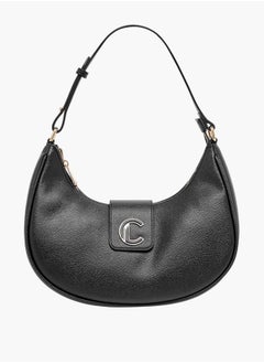 Le Confort Women Monogram Print Hobo Bag with Zip Closure and Handle  - Image 1