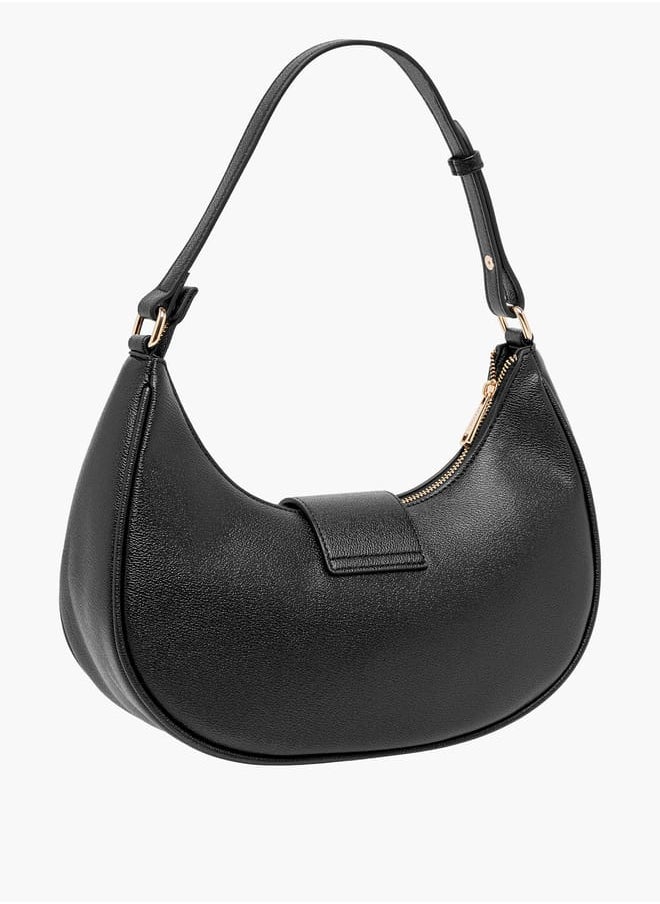 Le Confort Women Monogram Print Hobo Bag with Zip Closure and Handle  - Image 2