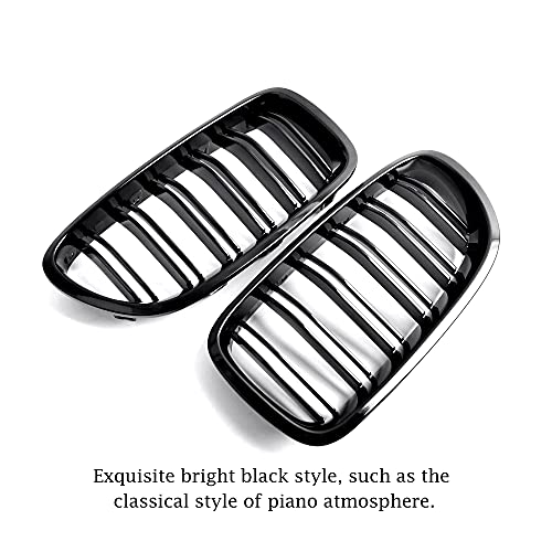 Qitian F10 Grilles, Qitian ABS Replacement Front Kidney Grills for 5 Series F10 F11 Glossy Black - Image 3