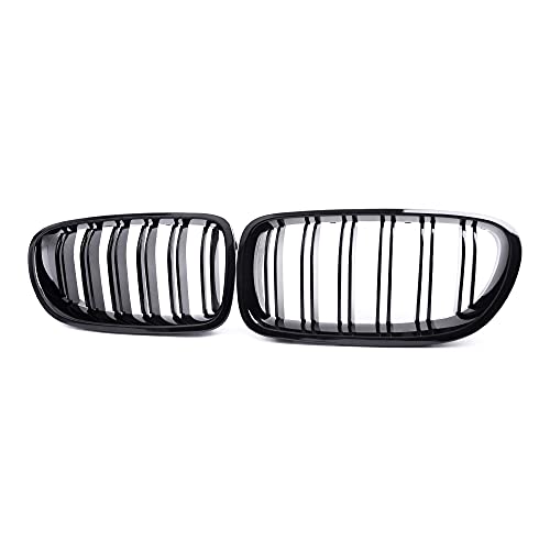 Qitian F10 Grilles, Qitian ABS Replacement Front Kidney Grills for 5 Series F10 F11 Glossy Black - Image 5