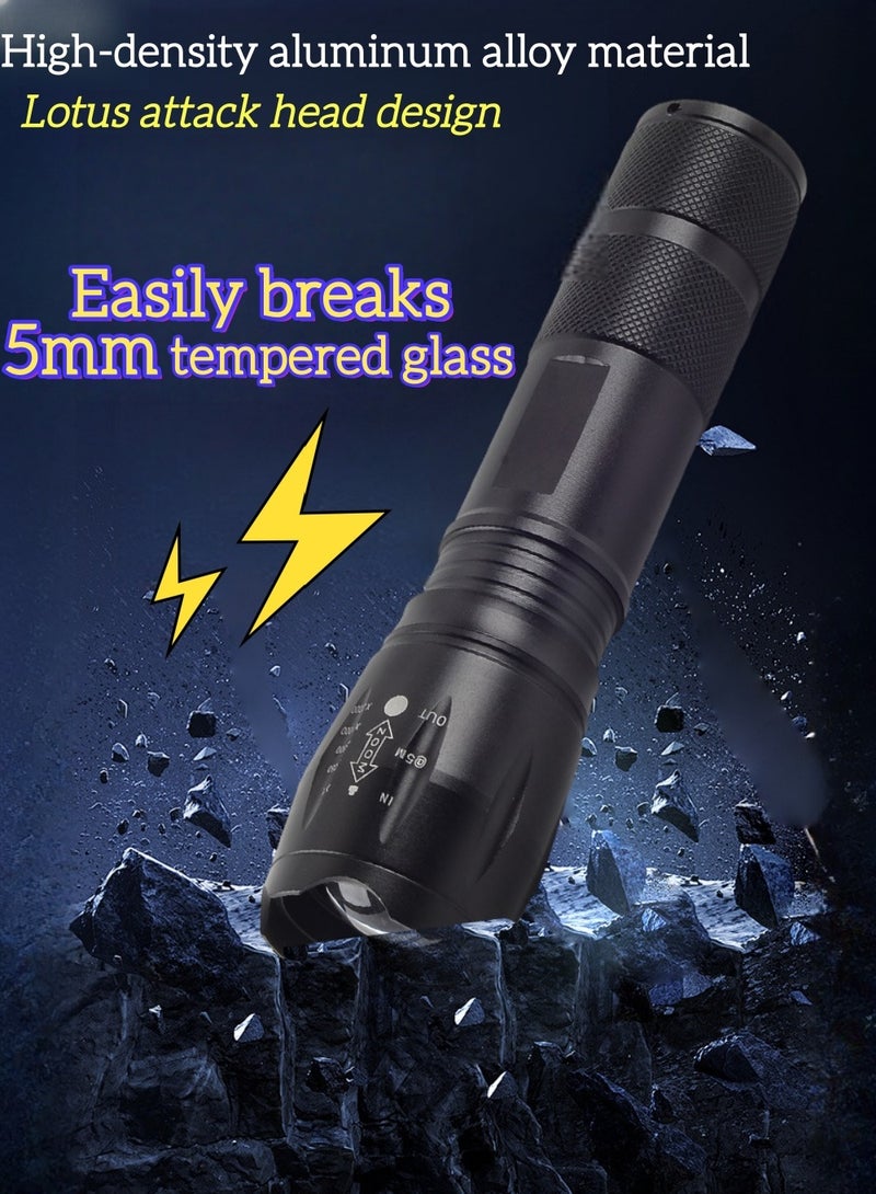 loyal Rechargeable Mini Flashlight - Lithium Battery, 3-Mode LED, Aluminum Alloy, Zoomable, Type-C Charging Port - Image 5