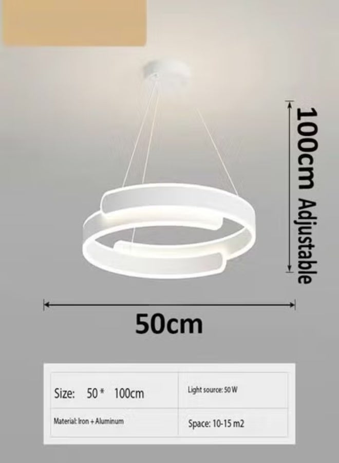 رافين الحديثة LED الاكريليك قلادة ضوء بريق حلقات LED الثريات طاولة الطعام تعليق الإنارة المعدنية غرفة المعيشة غرفة نوم مكتب مصباح معلق ديكور - Image 5