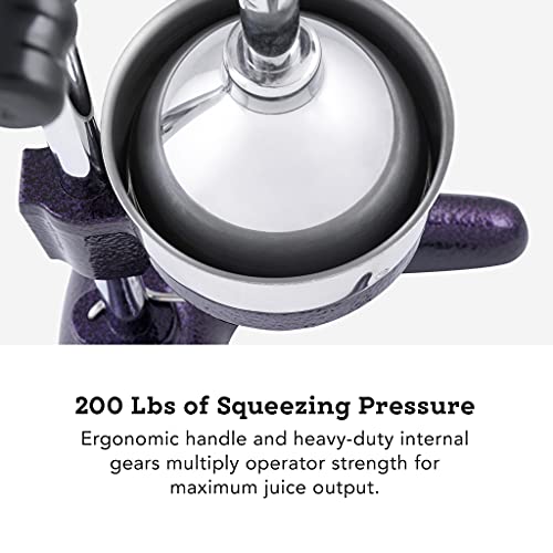 Tribest Pro MJP-105 XL Professional Manual Cold Press Juicer Machine for Pomegranates and Citrus (Purple) - Image 3