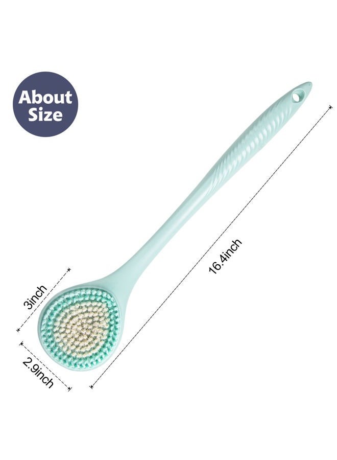 BEDELITE Back Bath Brush Long Handle for Shower - Soft Brush for Men & Women(16.4" Long), Skin Exfoliator for Bath Scrubber Body Brush(Blue) - Image 3