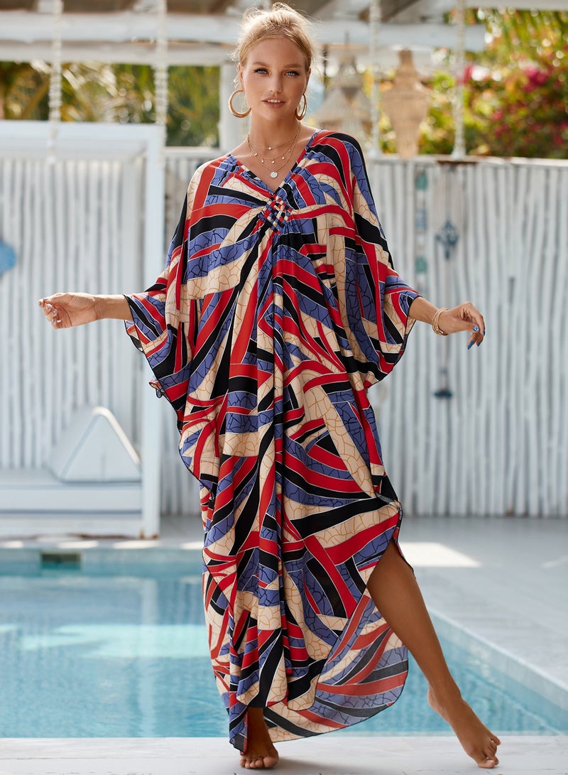 إسكدنيا قميص غطاء الشاطئ الكبير والتنورة الطويلة - Image 2