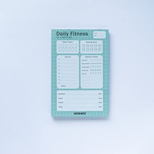 FACTOR NOTES Tear-off Notepads:A5 Sized|90 sheets|90 GSM(Daily Fitness) - Image 1
