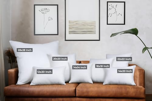 Utopia Bedding Throw Pillows Insert Pack of 4 White 28 x 28 Inches Bed and Couch Pillows Indoor Decorative Pillow - Image 3