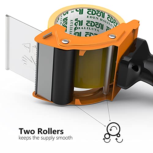 PROSUN Fast Reload 3 Inch Wide Large Tape Gun Dispenser Packing Packaging Sealing Cutter, Orange - Image 5