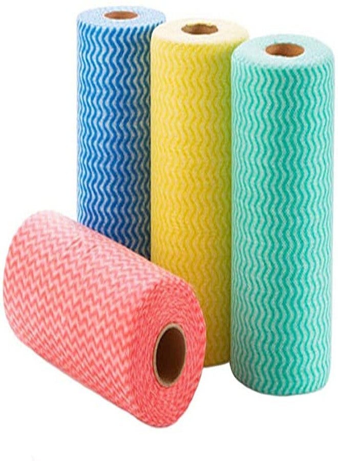 Shopfleet Kitchen Towel Roll for Kitchen | 80 Reusable Sheets Per Roll| Kitchen Cloth | (Pack of 2, Multicolor) - Image 1