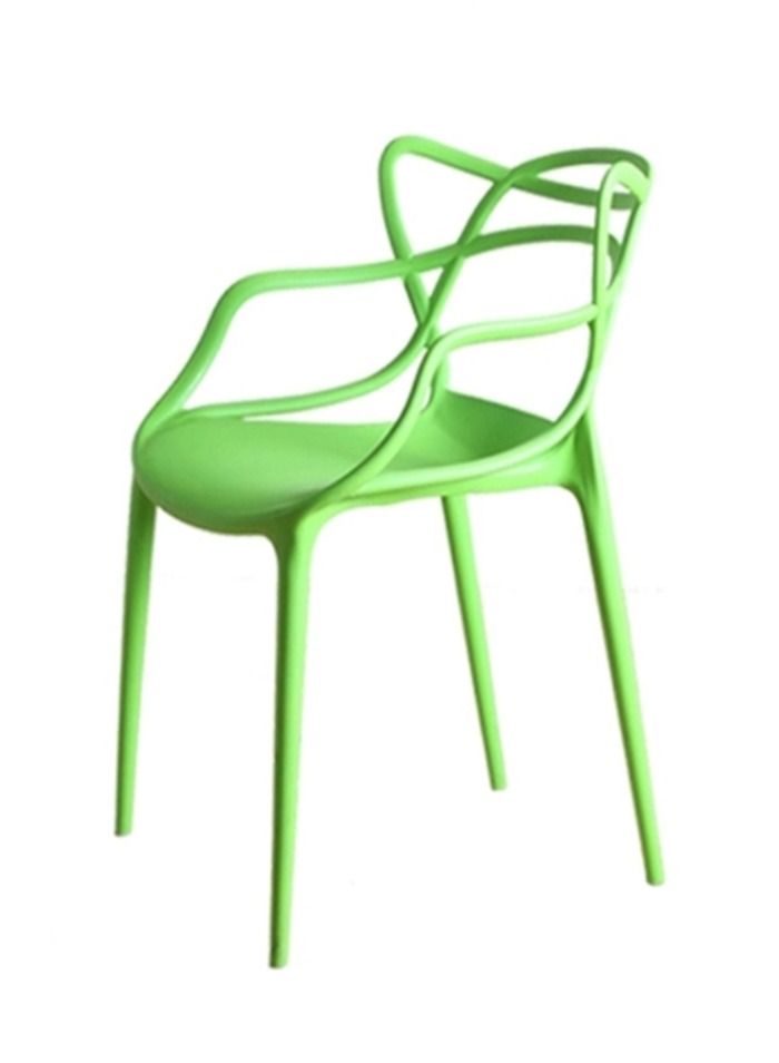 MAPLE HOME DECORATION Maple Home Plastic Chairs Stacking Modern Molded Side Chair Minimalist Nordic Casual Kitchen Dining Room Chair Living Room Chairs Indoor Outdoor Armchair  - Image 2