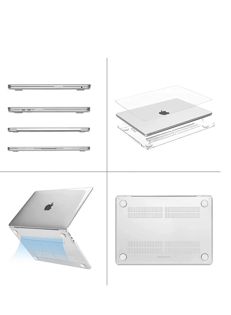 جراب MacBook Air 13.6 بوصة 2022 2023 Release A2681 M2 رقاقة مع شاشة Retina سائلة ومعرف اللمس حافظة واقية من البلاستيك الصلب وغطاء لوحة مفاتيح شفاف - Image 3