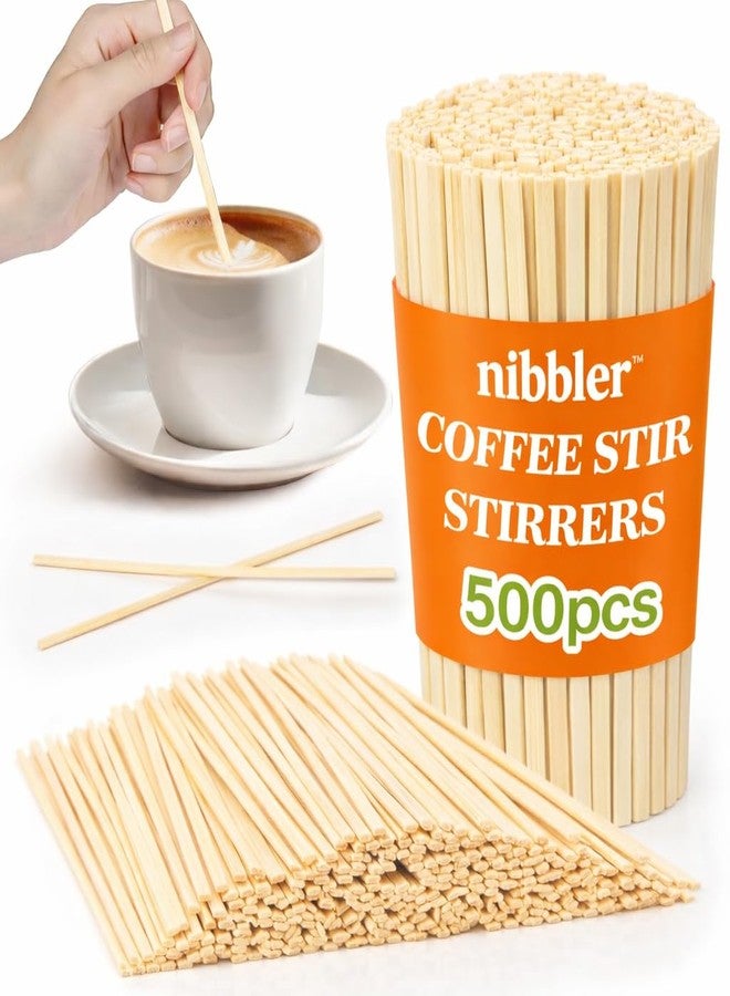 Nibbler أعواد تقليب القهوة من نيبلر [140 مم، عبوة من 500 قطعة] | أعواد تقليب الشاي والمشروبات من خشب البتولا للاستخدام مرة واحدة | أعواد خلط خشبية صديقة للبيئة للقهوة الباردة والكوكتيلات والمشروبات سريعة التحضير والمشروبات المخفوقة (500 قطعة) - Image 1