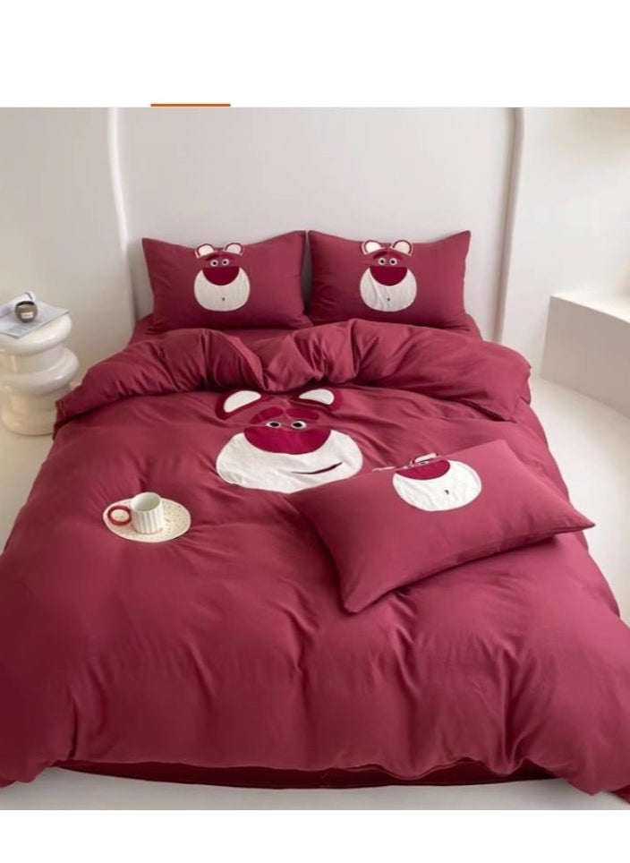 Generic Bed Sheet Style — High End Cartoon Pattern Washed Cotton Bedding Four Piece Set  - Image 2
