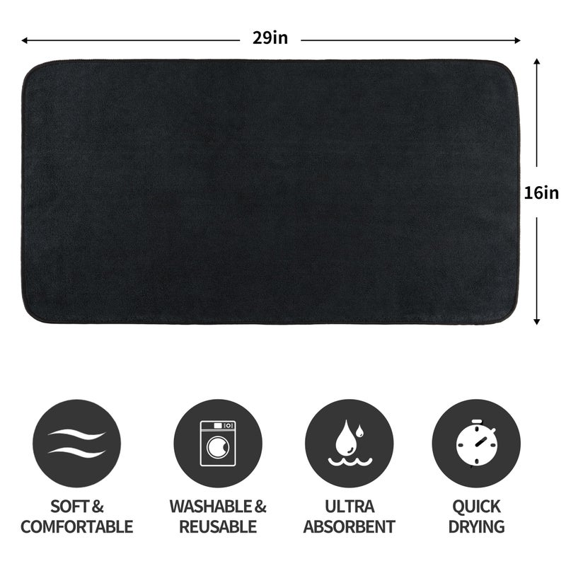 Microfi New Microfiber Hair Drying Salon Towels  Quick Dry  Lint Free  4 Pack (Gray  16'' X 29'') - Image 3
