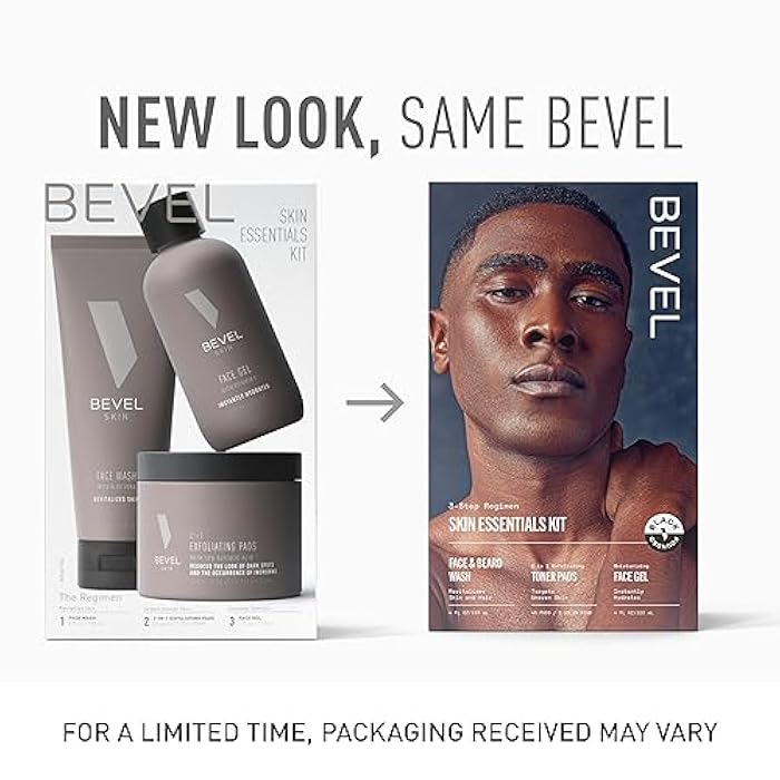 Bevel Facial Skin Care Set for Men - Mens Skincare Kit Routine Includes Face Wash with Aloe Vera, Glycolic Acid Exfoliating Pads, Lightweight Face Moisturizer, Helps Treat Blemishes and Bumps - Image 2