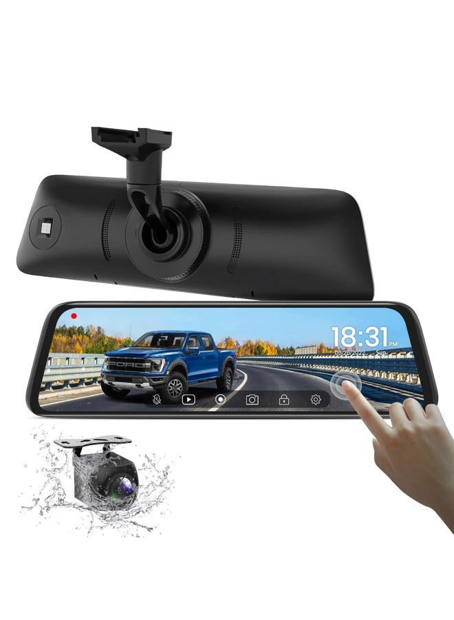 AUTO-VOX 9.35''1080P OEM Rear View Mirror Camera, Recording Wide View Back Up Camera for Cars, Smart Full Touch Screen Stream Media Backup Camera with Super Night Vision for Trucks,Vans, SUVS (T9) - Image 1