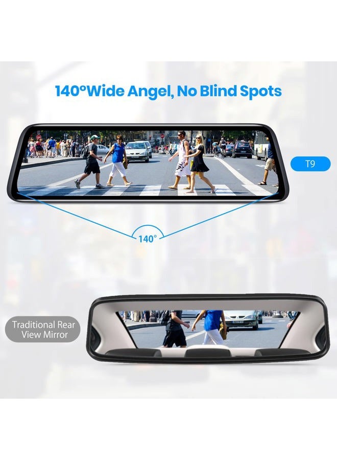 AUTO-VOX 9.35''1080P OEM Rear View Mirror Camera, Recording Wide View Back Up Camera for Cars, Smart Full Touch Screen Stream Media Backup Camera with Super Night Vision for Trucks,Vans, SUVS (T9) - Image 4