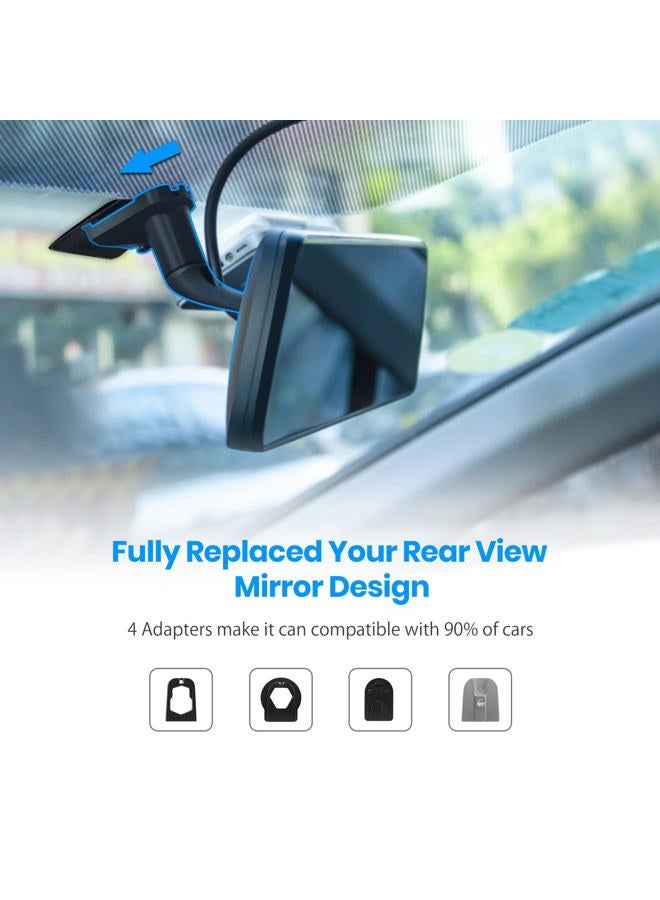 AUTO-VOX 9.35''1080P OEM Rear View Mirror Camera, Recording Wide View Back Up Camera for Cars, Smart Full Touch Screen Stream Media Backup Camera with Super Night Vision for Trucks,Vans, SUVS (T9) - Image 2