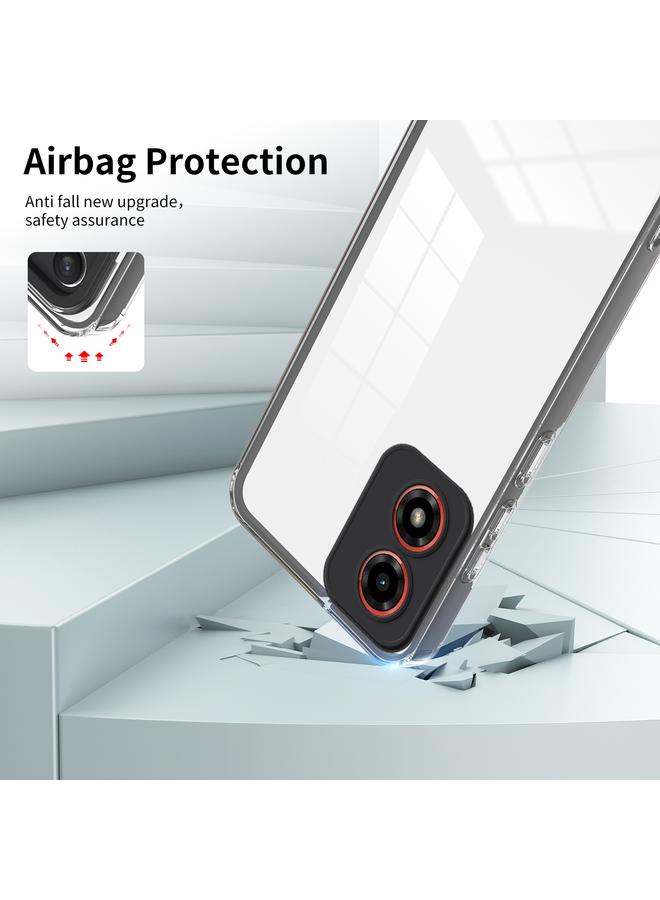 اس-توب جراب لهاتف Motorola Moto G04 3 في 1 جراب هاتف شفاف من مادة TPU بلون إطار الكمبيوتر الشخصي - Image 5