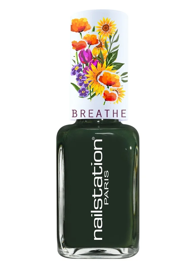 Nailstation Nail station | ginger hunter | Dark khaki green Halal Breathable and Water Permeable Nail Polish