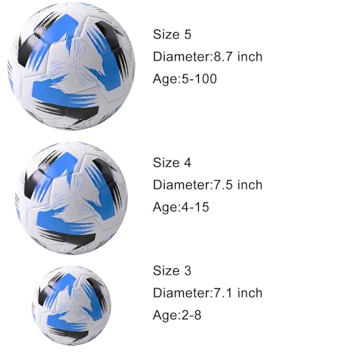 NBSPT Soccer Ball Size 3 4 5 Boys Girls Youth Adults Practice Training Gift Pump Needle Football Kicking Soft Leather Anti Explosion Coach Family Fun Backyard Playground - Image 2