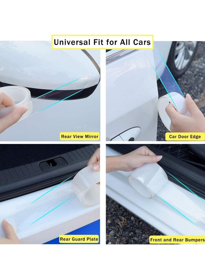 SYOSI Car Door Edge Guard 3cm * 5m Universal Clear Caulk Strip Collision Fits for Most Cars Proof Strips for Kitchen Countertop Sink Bathtub  Transparent Car Door Edge Trim Protection Film (1Pcs) - Image 2