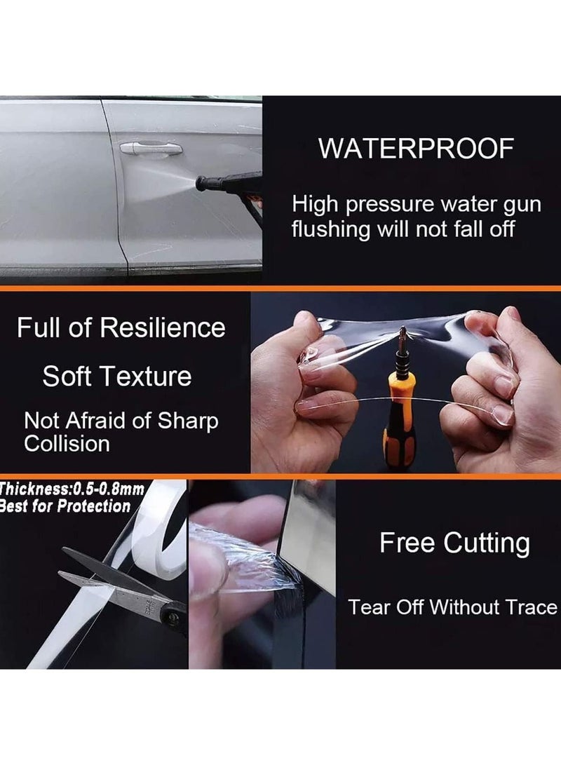 SYOSI Car Door Edge Guard 3cm * 5m Universal Clear Caulk Strip Collision Fits for Most Cars Proof Strips for Kitchen Countertop Sink Bathtub  Transparent Car Door Edge Trim Protection Film (1Pcs) - Image 4