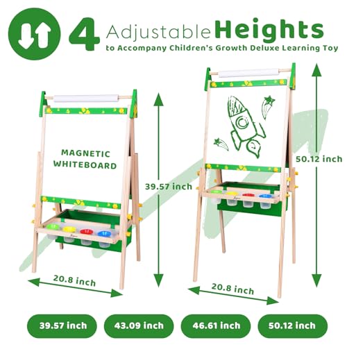Joyooss Art Easel for KidsDouble Sided with 98 Accessories Kids Easel Magnetic BoardToddler Art Easel Dry Erase Board Easel for Kid Age 48 912 Outdoor Easel - Image 5