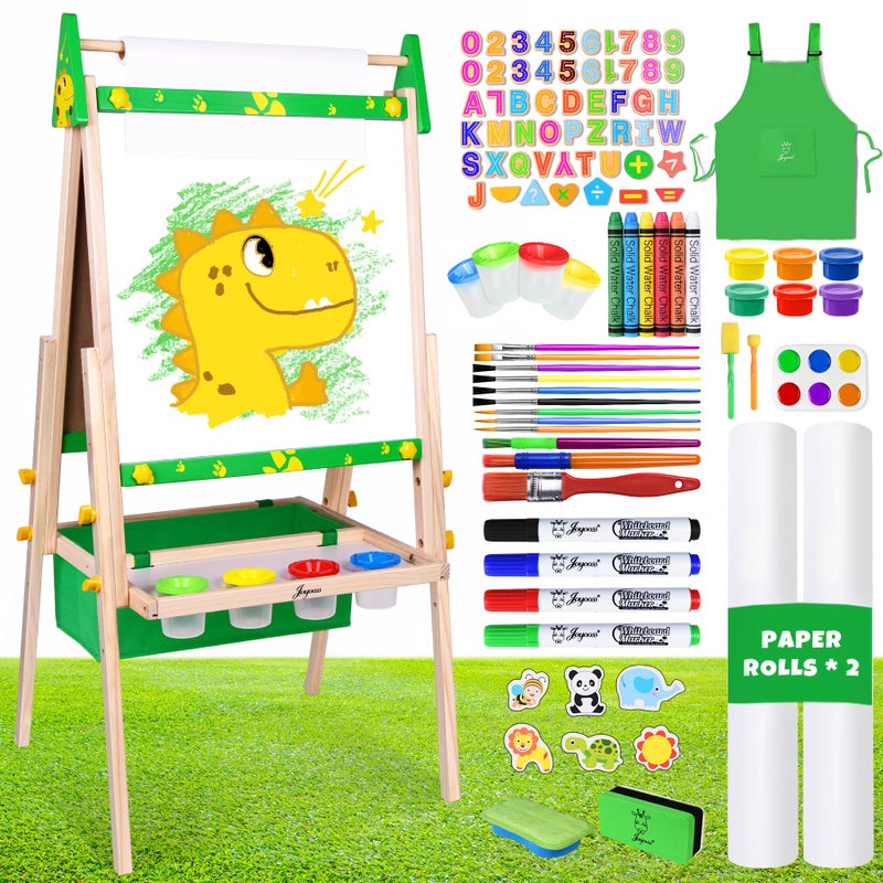 Joyooss Art Easel for KidsDouble Sided with 98 Accessories Kids Easel Magnetic BoardToddler Art Easel Dry Erase Board Easel for Kid Age 48 912 Outdoor Easel - Image 2