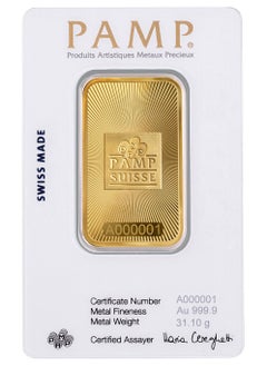 PAMP Swiss Made 24K(999.9) 1 Ounce Gold Bar  - Image 2