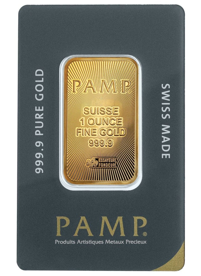 PAMP - Swiss Made 24K(999.9) 1 Ounce Gold Bar - Image 1
