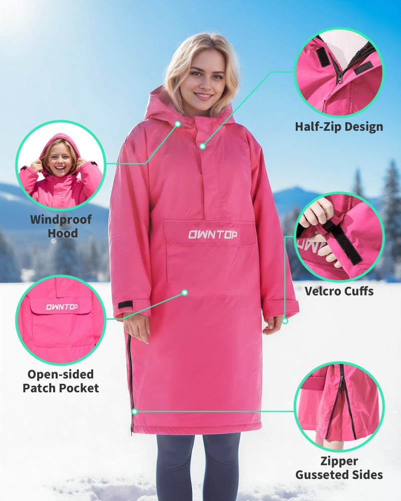 Owntop Swim Parka for Youth (Pink, XS) - Image 4