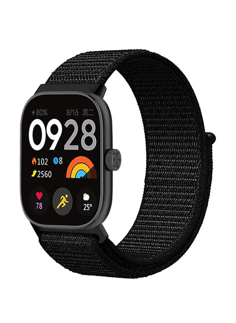 يوك سوار بديل من النايلون لساعة Xiaomi Smart Band 9 Pro/8 Pro باللون الأسود 