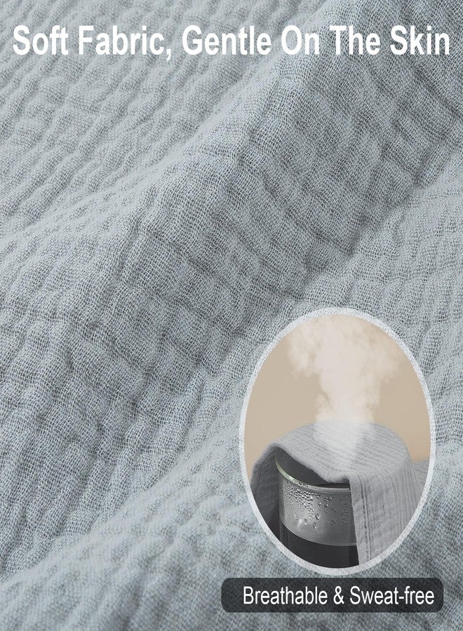 FIOBEE منشفة أطفال بغطاء فايوبى 100% موسلين، منشفة استحمام للأطفال حديثي الولادة بتصميم حيوانات، أساسية استحمام فائقة النعومة وامتصاص للأطفال، للجنسين، بنات وأولاد، 30 × 30 بوصة، دب رمادي - Image 2