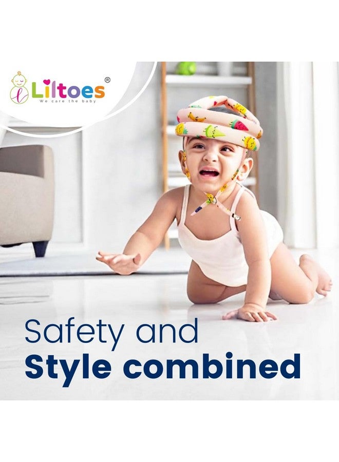 Liltoes Baby Head Protector For Safety Of Kids 6M To 3 Years- Baby Safety Helmet With Proper Air Ventilation & Corner Guard Protection (Fruitcake) - Image 4