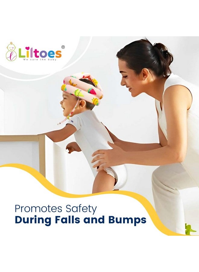 Liltoes Baby Head Protector For Safety Of Kids 6M To 3 Years- Baby Safety Helmet With Proper Air Ventilation & Corner Guard Protection (Fruitcake) - Image 2